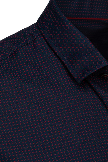 Koszula męska casualowa z długim ręakwem ciemnofioletowa Dstreet DX2625