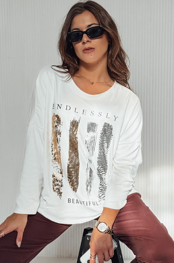 Bluzka damska oversize MODEZINE biała Dstreet RY2689