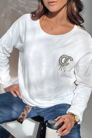 Bluzka damska oversize ICONIQ biała Dstreet RY2694