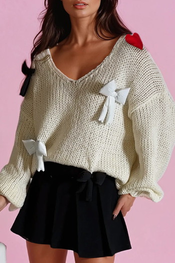 Sweter damski one size PUREBOW beżowy Dstreet MY2363