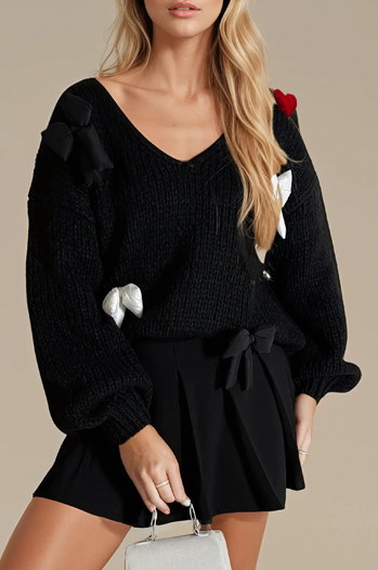 Sweter damski one size PUREBOW czarny Dstreet MY2364