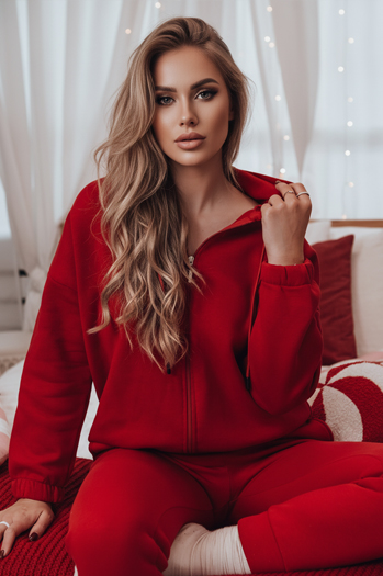 Komplet dresowy damski AMILIA PREMIUM czerwony Dstreet AY1114