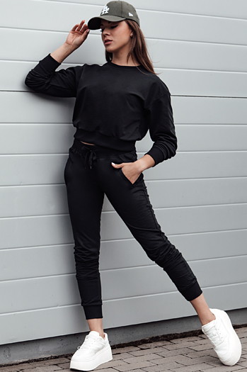 Spodnie damskie dresowe FITS czarne UY2303