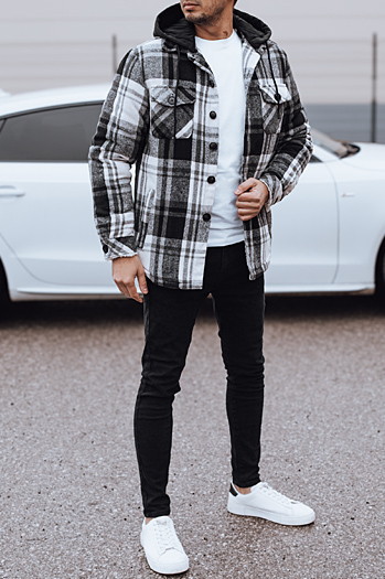 Kurtka męska ocieplana z kapturem czarna Dstreet TX4953