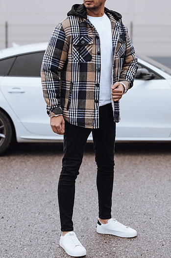 Kurtka męska ocieplana z kapturem granatowa Dstreet TX4954