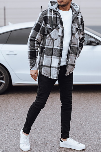 Kurtka męska z kapturem czarna Dstreet TX4958