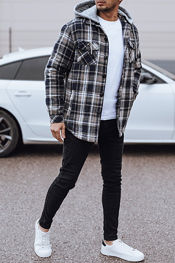 Kurtka męska z kapturem granatowa Dstreet TX4959