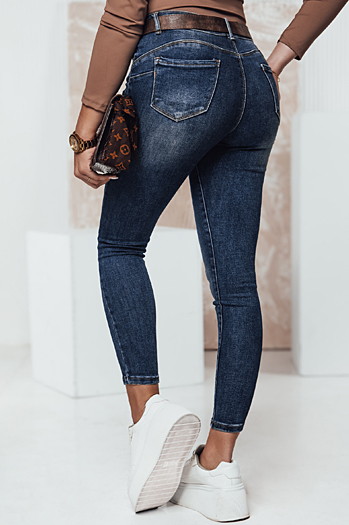 Spodnie jeansowe damskie TRENDILEGS push up ciemnoniebieskie Dstreet UY2311