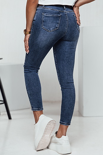 Spodnie damskie jeansowe BUTTONFIT skinny niebieskie Dstreet UY2313