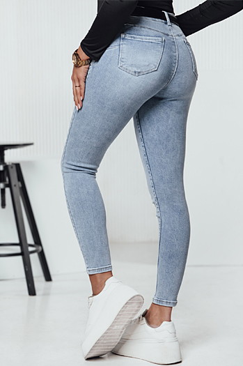 Spodnie damskie jeansowe FITTYCHIC push up niebieskie Dstreet UY2315