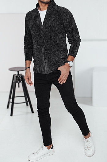 Sweter męski rozpinany ciemnoszary Dstreet WX2234