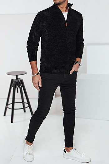 Sweter męski czarny Dstreet WX2235