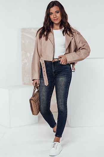 Spodnie damskie jeansowe PUSHFIT push up granatowe Dstreet UY2320