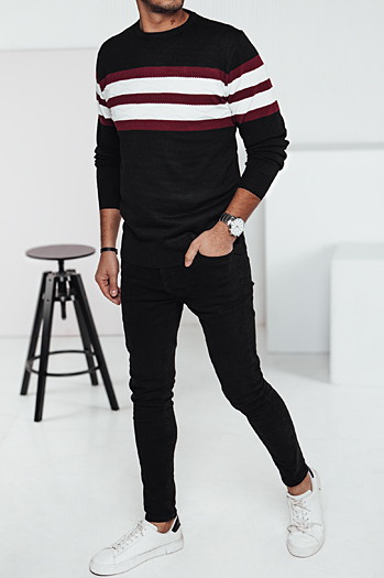 Sweter męski czarny Dstreet WX2247