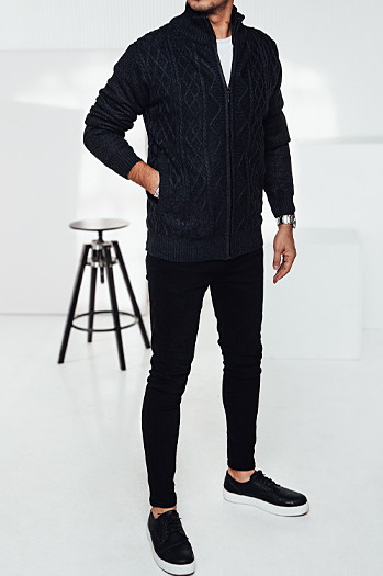 Sweter męski rozpinany granatowy Dstreet WX2250