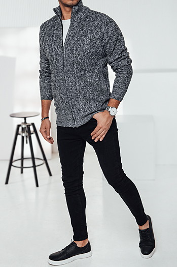 Sweter męski rozpinany szary Dstreet WX2251