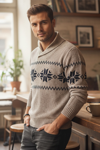 Sweter męski beżowy Dstreet WX2269