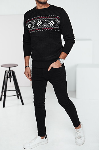 Sweter męski czarny Dstreet WX2276