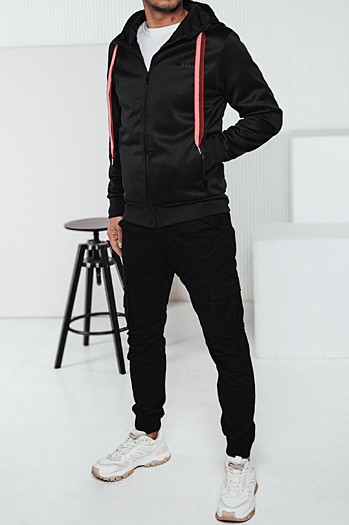 Bluza męska z kapturem czarna Dstreet BX5858