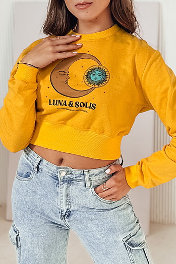 Bluza damska LUNA crop top żółta Dstreet BY1345
