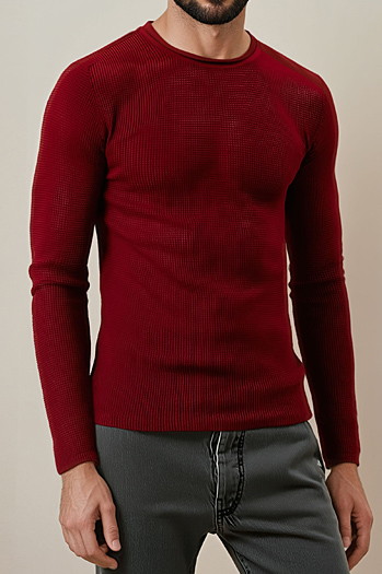 Sweter męski bordowy WX2295