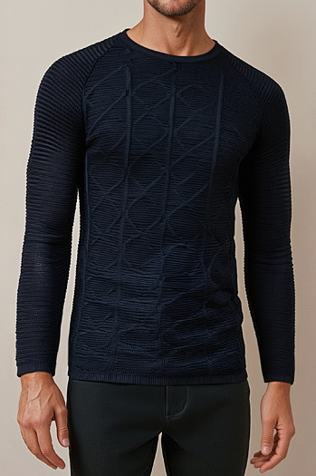 Sweter męski granatowy WX2300