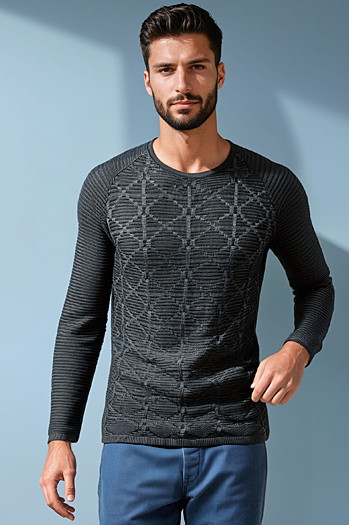 Sweter męski antracytowy WX2305