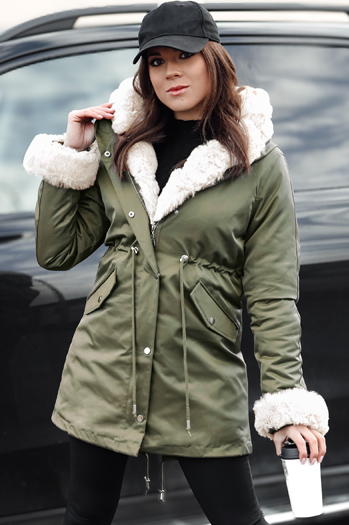 Kurtka zimowa damska parka ARCTIC zielona Dstreet TY4782