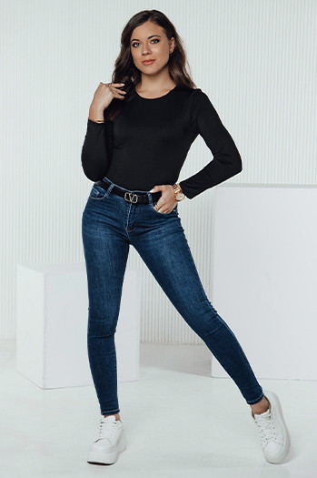 Spodnie damskie jeansowe skinny DIVETTI granatowe Dstreet UY2330