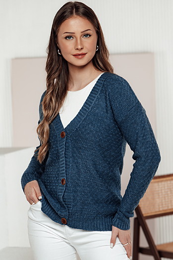 Sweter damski CHICLINE niebieski Dstreet MY2400