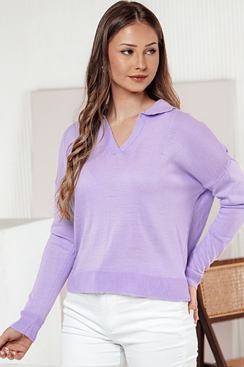 Sweter damski one size oversize VISTILLA wrzosowy Dstreet MY2416