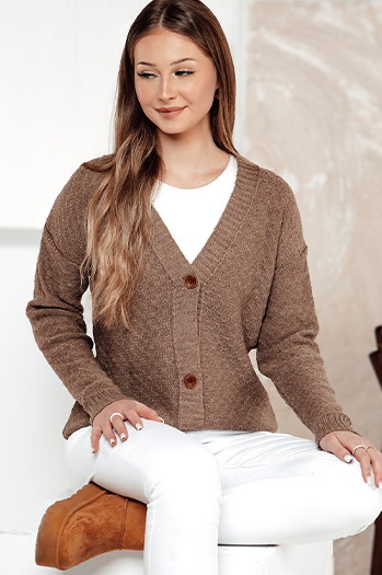 Sweter damski CHICLINE beżowy Dstreet MY2419