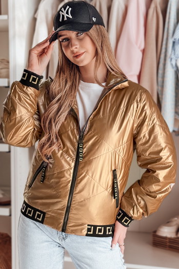 Kurtka damska bomberka pikowana GLAMCIX beżowa Dstreet TY4784