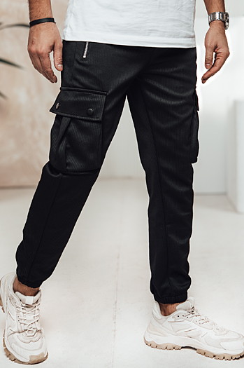 Spodnie męskie cargo czarny Dstreet UX4462