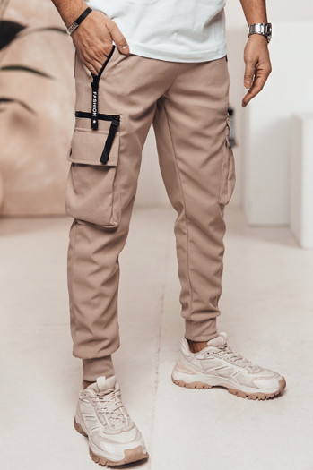 Spodnie męskie cago khaki Dstreet UX4466