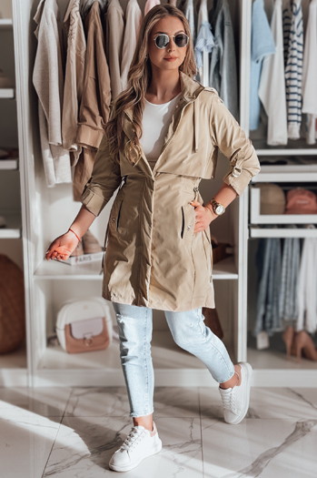 Kurtka damska parka przejściowa NEWMOON khaki Dstreet TY4786