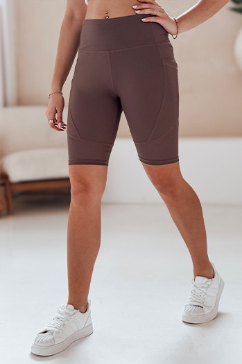 Spodenki damskie kolarki BIKELINE brązowe Dstreet SY0419