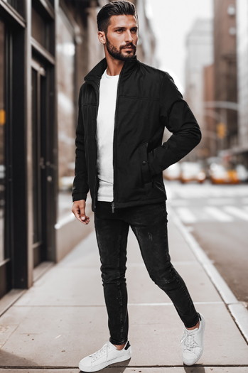 Kurtka męska przejściowa czarna Dstreet TX4995