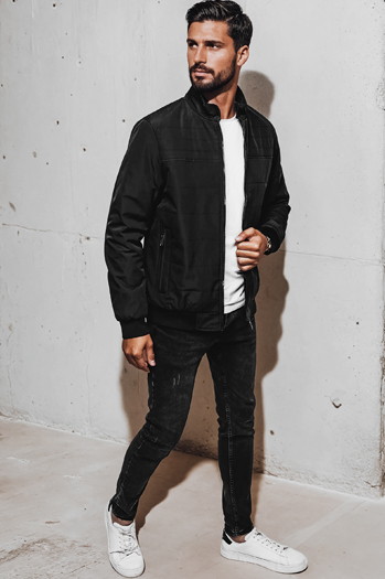 Kurtka męska przejściowa czarna Dstreet TX5005