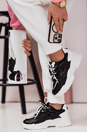 Sneakersy damskie CITYWAY czarne Dstreet ZY0591