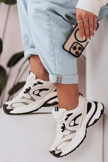 Buty sportowe damskie na platformie AIRBOOS czarne Dstreet ZY0612