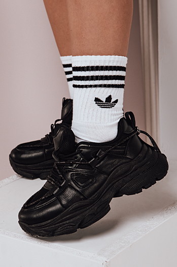 Sneakersy damskie na grubszej podeszwie NEWMOVE czarne Dstreet ZY0622