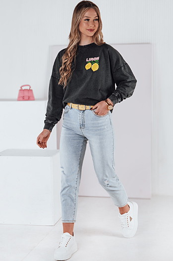 Spodnie damskie jeansowe mom fit z paskiem JEANMOMENT Dstreet UY2358