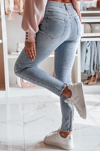 Spodnie damskie jeansowe skinny ZIPSKINS niebieskie Dstreet UY2385
