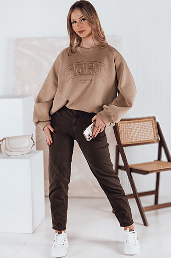 Spodnie damskie jeansowe STREETSTYLE brązowe Dstreet UY2393