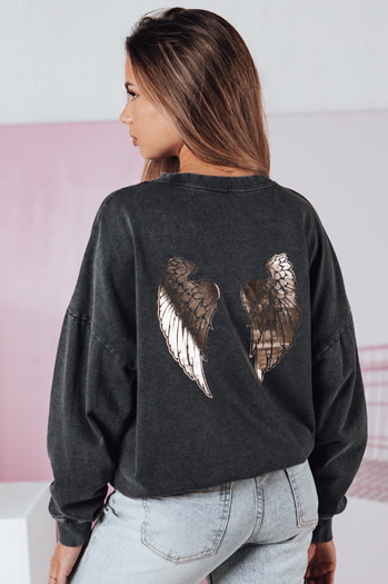 Bluza damska one size HALOAURA grafitowa Dstreet BY1347