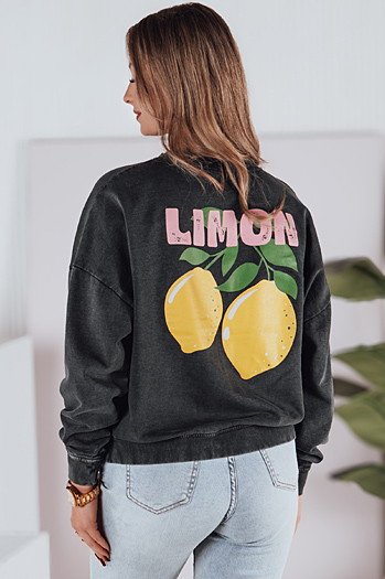 Bluza damska one size LEMONFIT grafitowa Dstreet BY1348