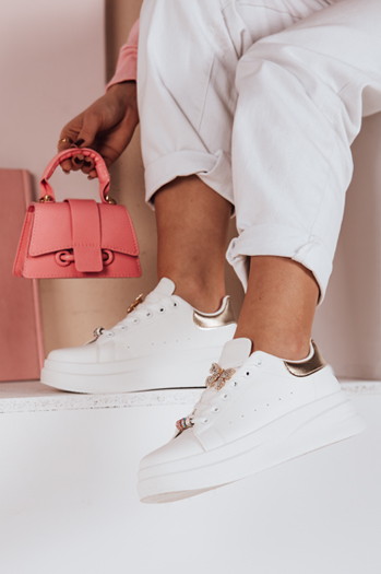 Sneakersy damskie SOFTLINE złote Dstreet ZY0627