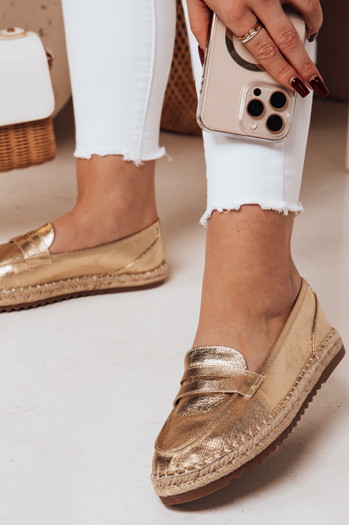 Espadryle damskie JUDANA złote Dstreet ZY0628
