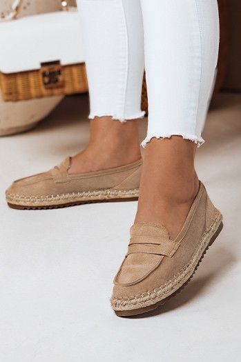 Espadryle damskie JUDANA beżowe Dstreet ZY0630